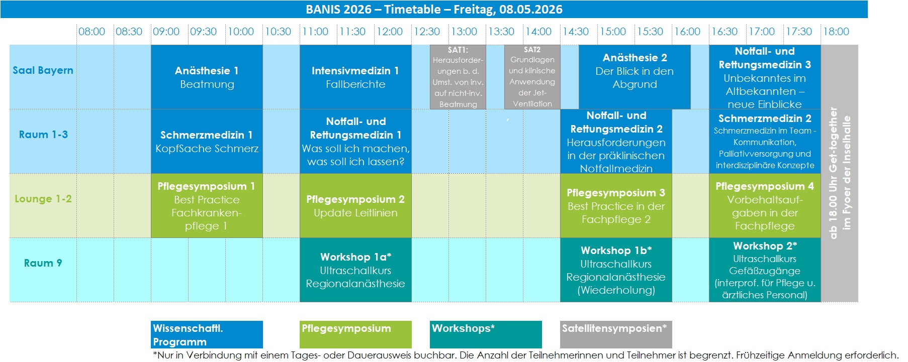 BANIS 2026 Timetable - Freitag
